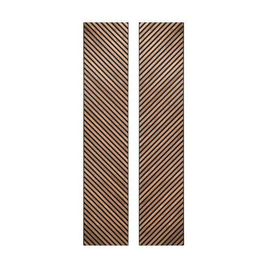 €78 Per Paneel - HONGAARSE PUNT 52x260 cm LICHT EIKEN akoestische wand panelen lattenwand met Vilt
