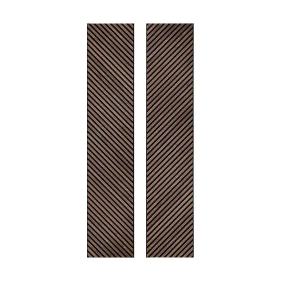 €78 Per Paneel - HONGAARSE PUNT 52x260 cm WALNOOT akoestische wand panelen lattenwand met Vilt