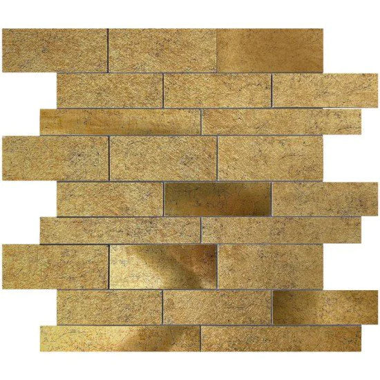 Oppio Koper Natuursteen ALU Wildverband - Zelfklevende Mozaïek 30x30x3.5 mm