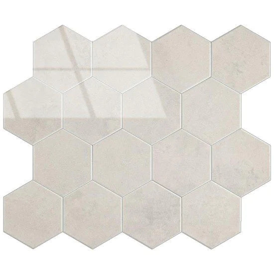 Oppio BEIGE MARBLE Hexagon - Zelfklevende Mozaïek 29.2x25.4x3.3 mm