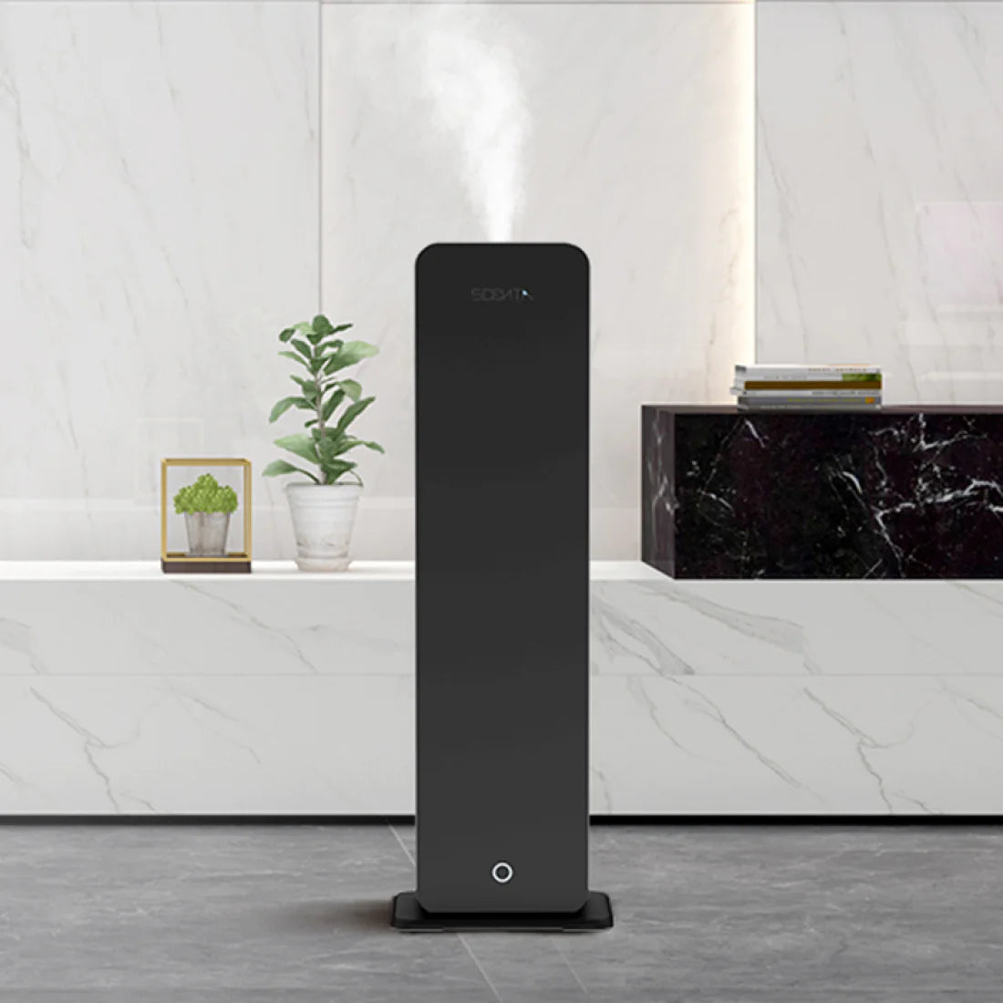 Mersense | Burano Diffuser Zwart / Goud - Dekking tot 900m3