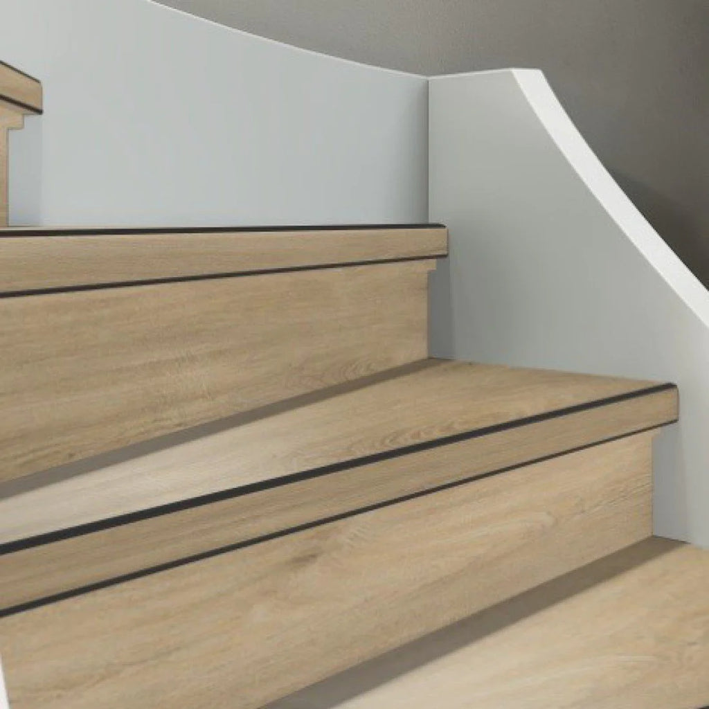 TRAPRENOVATIE SET PADDINGTON BEIGE / PVC Dryback ( SET Ten behoeve van 4 TRAPTREDES