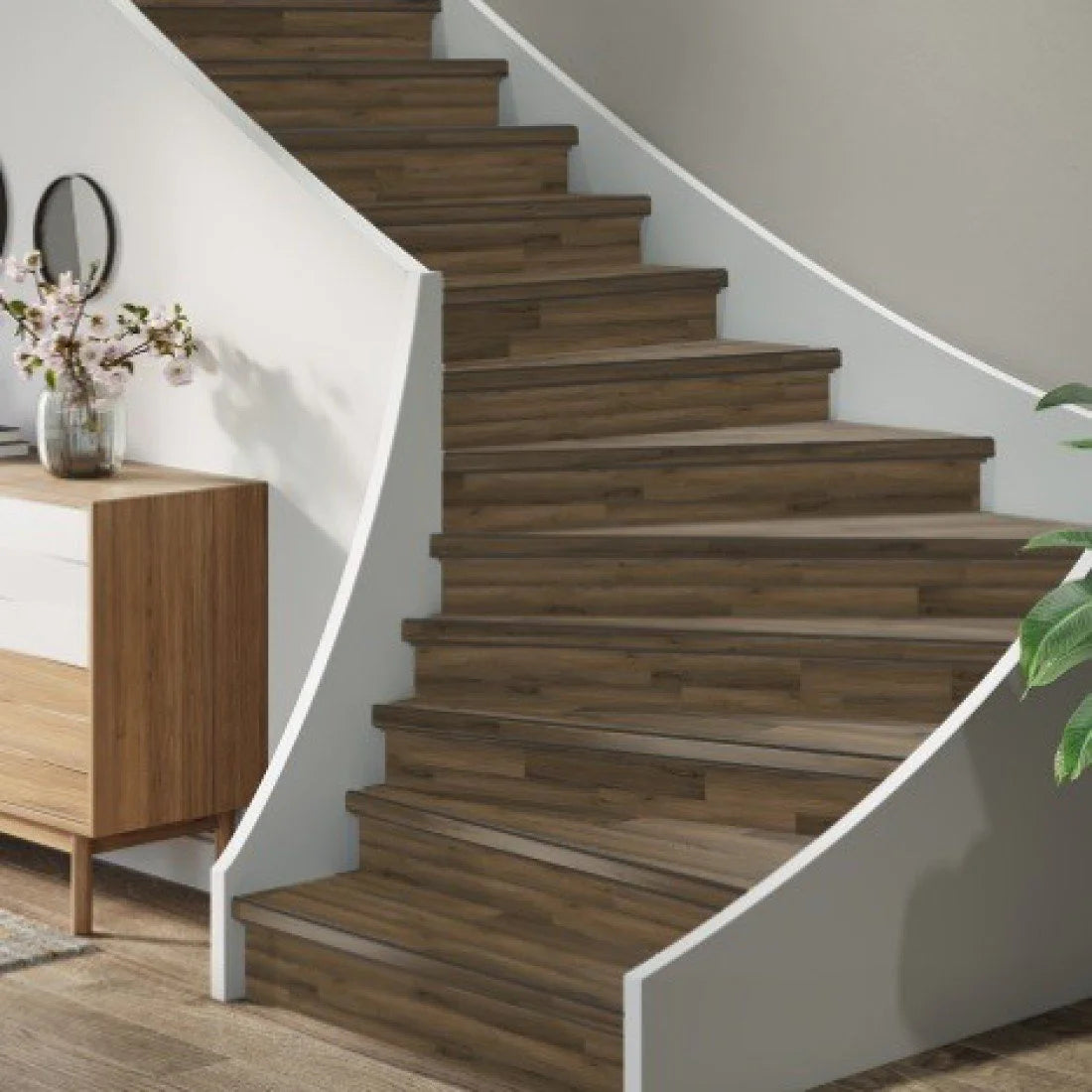 TRAPRENOVATIE SET Southwark Dark Grey / PVC ( SET Ten behoeve van 4 TRAPTREDES + PROFIELEN )