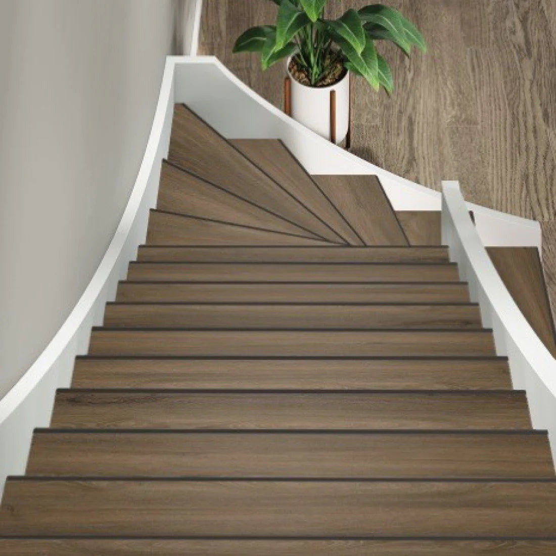 TRAPRENOVATIE SET Southwark Dark Grey / PVC ( SET Ten behoeve van 4 TRAPTREDES + PROFIELEN )