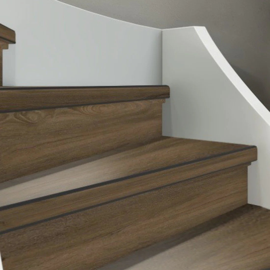 TRAPRENOVATIE SET Southwark Dark Grey / PVC ( SET Ten behoeve van 4 TRAPTREDES + PROFIELEN )