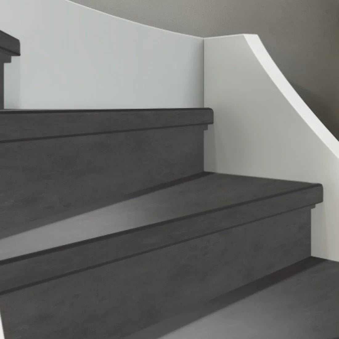 TRAPRENOVATIE SET VICTORIA Antraciet / PVC ( SET Ten behoeve van 4 TRAPTREDES + PROFIELEN )