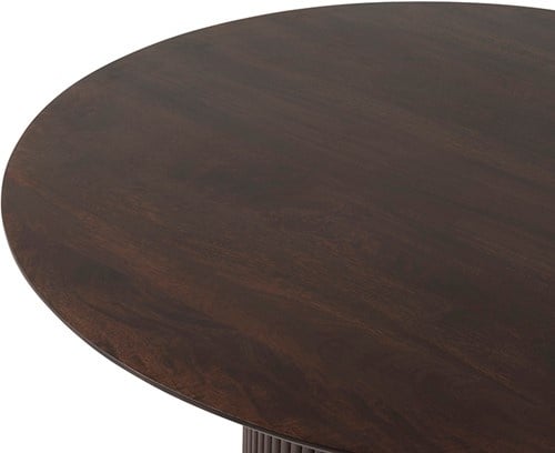 Eettafel 120 rond, Mango Dark Walnut - Congo Table Collection