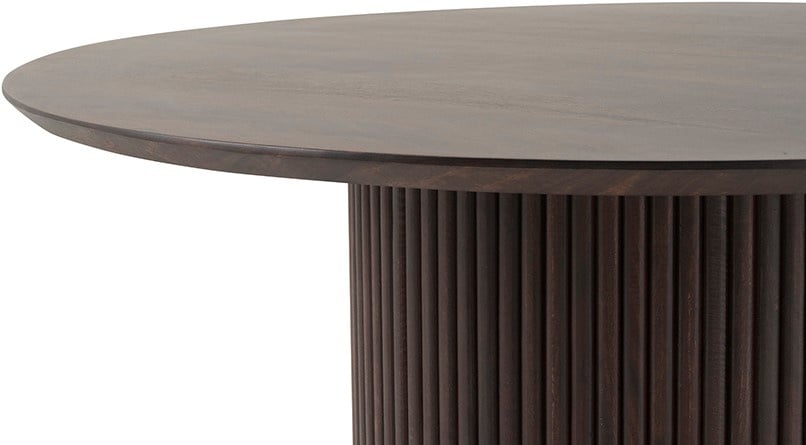 Eettafel 120 rond, Mango Dark Walnut - Congo Table Collection