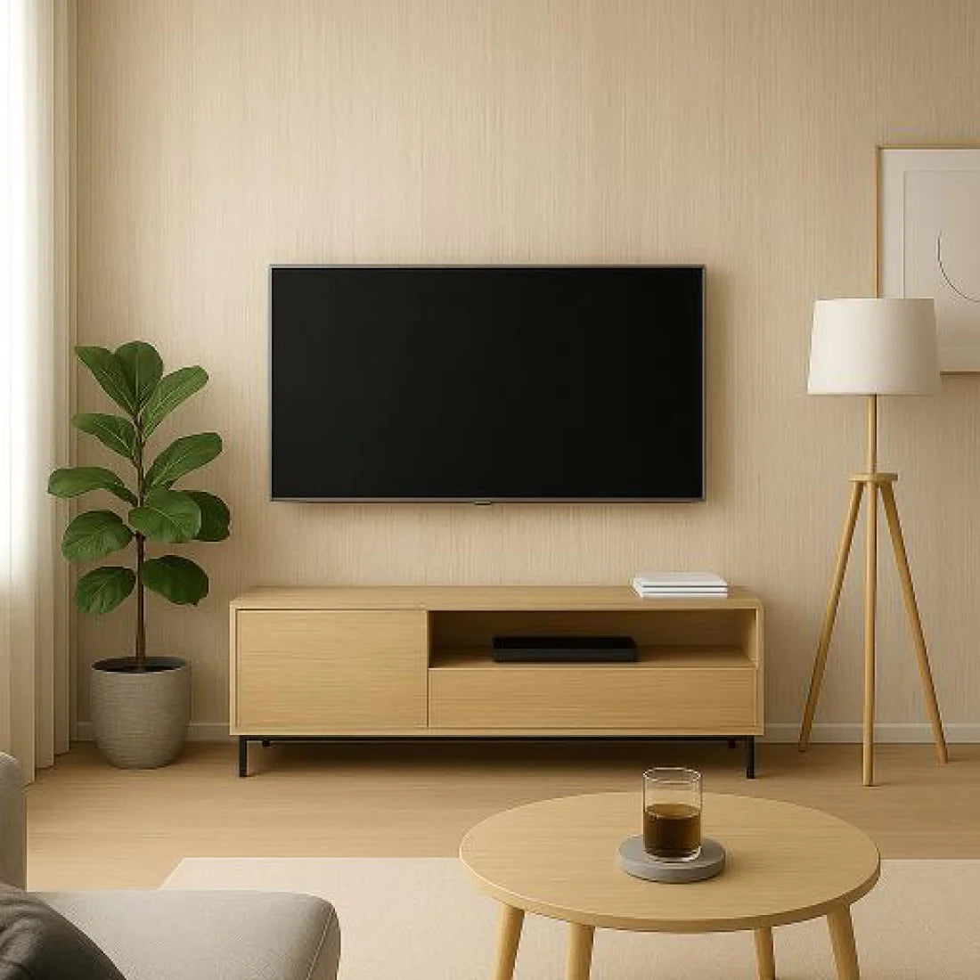 Oppio 120x280x0.5 cm - Houten Wandpaneel MERANTI