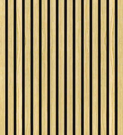 Oppio €40 PER PANEEL - 260x60 cm LICHT Eiken BEIGE akoestische wand panelen lattenwand met Vilt