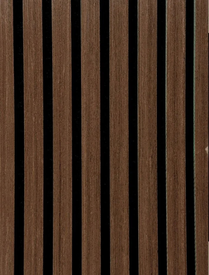 Oppio €40 PER PANEEL - 260x60 cm WENGE akoestische wand panelen lattenwand met Vilt