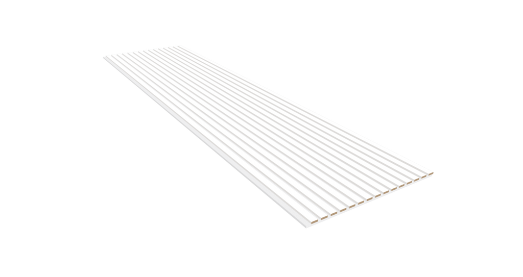 Oppio €40 PER PANEEL - 260x60 cm Wit Akoestische wand panelen lattenwand met Witte Vilt