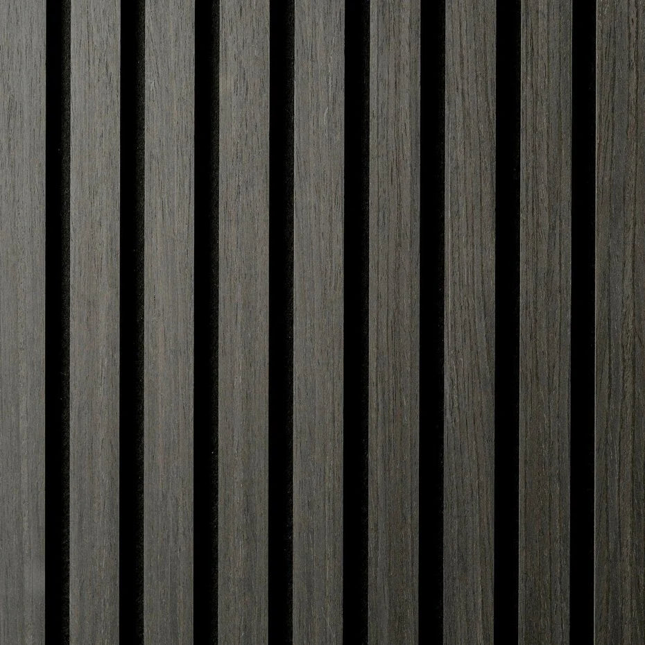 Oppio €40 PER PANEEL - 260x60 cm ZWART Eiken akoestische wand panel lattenwand met Vilt