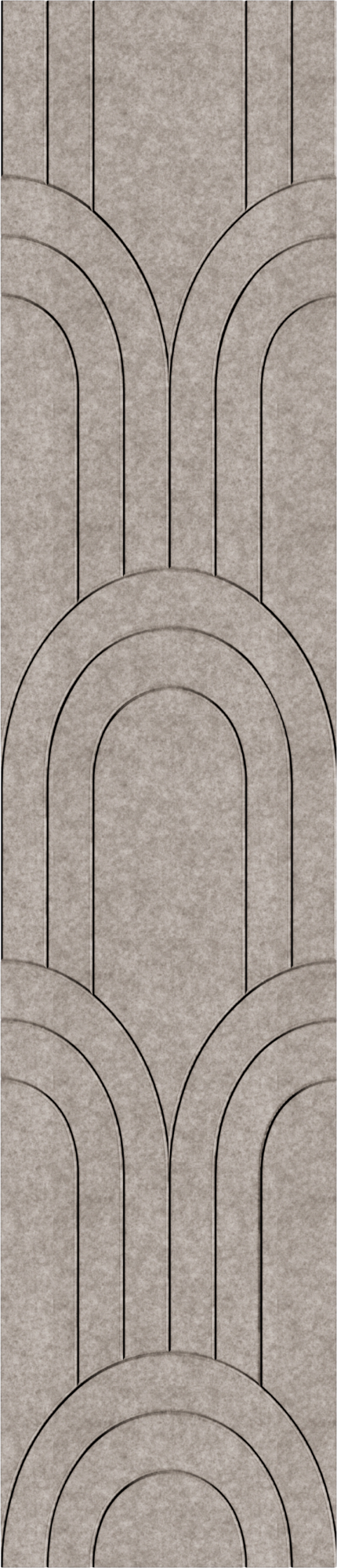 Oppio OPPIO Viltpaneel TAUPE - BAROK - 280x60 cm - Brandvertragend & Geluiddempend