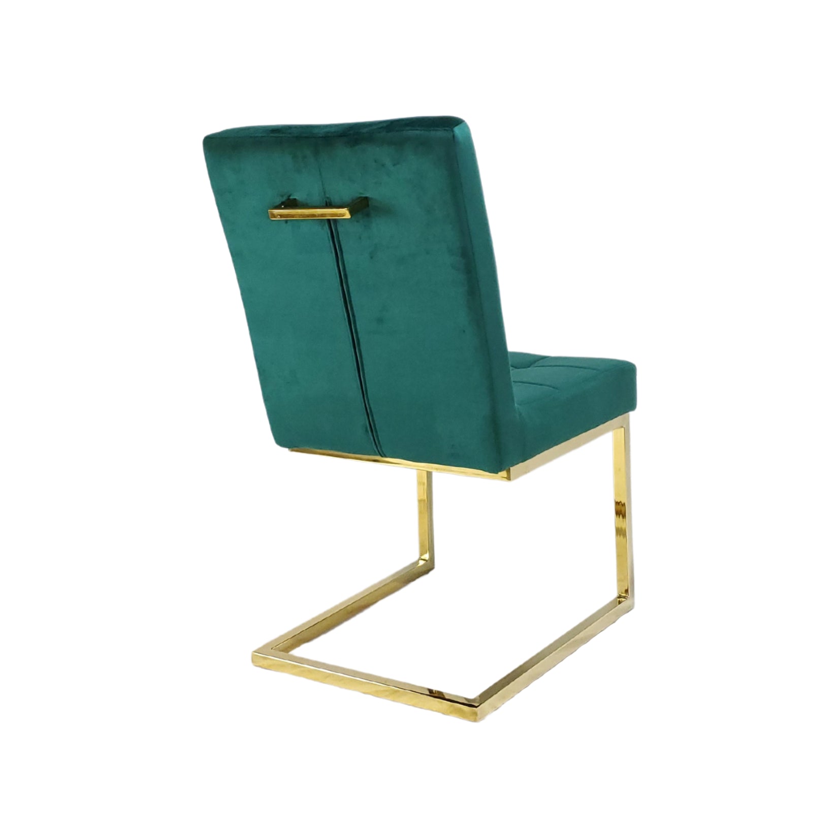 Stoel Handle velvet Groen/ Goud