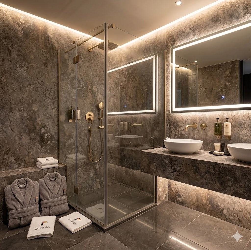 Wandpaneel Rusty Dark – Industrieel PVC – 280x120cm – Watervast